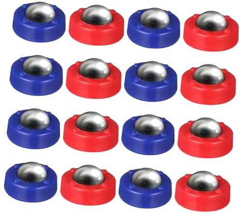 COSMEVIVI 16stücke Teiliges Tisch Shuffleboard Zubehör Verschleißfeste Stahl Kunststoffrollen Ersatz-Pucks Für Familien-spielspaß Langlebige Mini Curling Bälle Geeignet Für Junge Mädchen Und