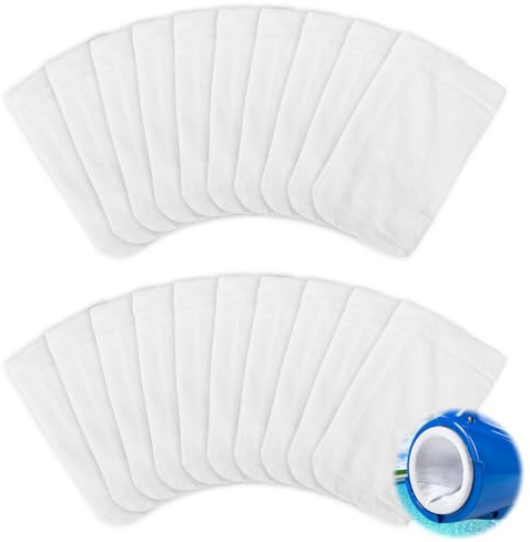 Kyzuzia 20 Stück Skimmer Filtersocken,Poolfilter Netz Wiederverwendbar für Schutz Pumpe,für Filtern von Blättern,Schaum,Insekten und Haare, Ersatz des Mikrofilterbeutels ModellP30X022MF