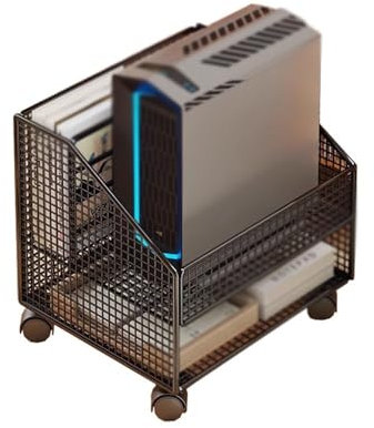 Soporte CPU Soporte de torre for PC móvil, estante de almacenamiento debajo del escritorio, soporte de Metal for CPU con ruedas de bloqueo, adecuado for el hogar y la Oficina debajo del escritorio Sop