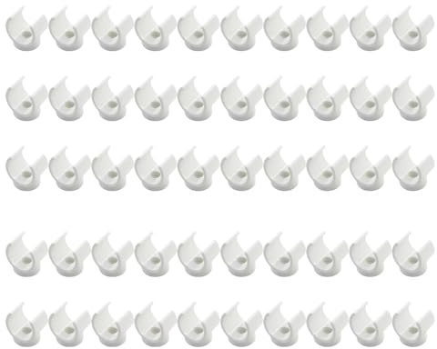 Confezione da 50 clip per tubi da 14 mm, morsetti per tubi dell'acqua in PVC, a forma di U, per sistemi di approvvigionamento idrico e drenaggio