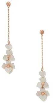 Kate Spade New York Precious Pansy Linear Earrings (Creamltrg)