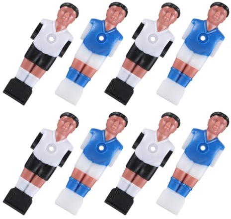 Healeved Figuras de Jugadores de Futbolín para Mesa, Set de 8 Piezas de Resina, 4 en Uniforme y 4, Accesorios Resistentes para Juegos de Futbolín en Casa y Oficina