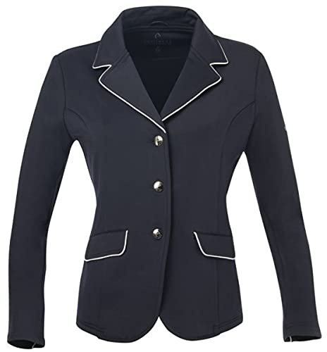 Equi-Theme/Equit'M 988480712 Soft Classic, Giacca da Competizione Unisex-Adulto, Tubazioni Navy/White, Taglia Unica