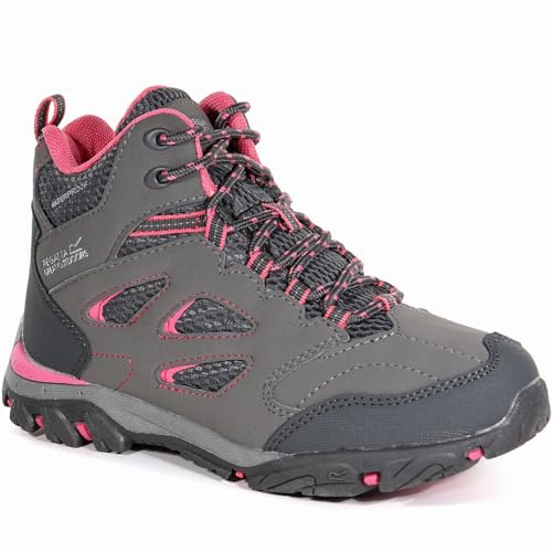 Regatta Kids Holcombe IEP Mid Rise Walking Shoes, Waterproof & Breathable with Hardwearing Outdoor Tread - Perfect for Hiking & Climbing