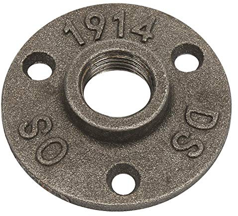 Samfox Plumbing Fittings Industrial Pipe- Iron Floor Flange 1/2 Inch Cast Iron Pipe Fittings, Plumbing Pipe Flange, Industrial Pipe Flanges for Steampunk Furniture 3 Holes 65mm 10Pcs