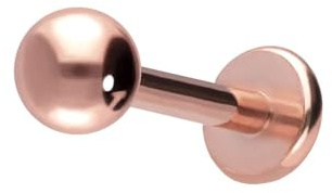 PIERCINGLINE Titan Labret Stecker | KUGEL | Piercing Ohr Lippe Nase | Farb & Größenauswahl
