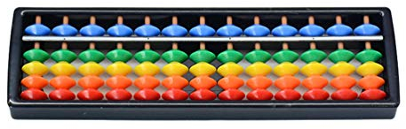 Ketamyy 5 Perles Angulaires Abacus Boulier en plastique Soroban Mathematique Chinois Japonais Outil de Calcul Traditionnel Abacus Mind Math pour Enfants 13 Chiffres