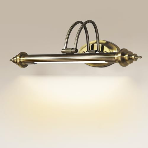 ACMHNC Vintage Spiegellampe Badezimmer Retro Spiegelleuchte Bad Spiegel Beleuchtung IP44 Wandlampe Drehbar Schminktisch Schminklicht 4000K Bilderlampen Make Up Licht,45cm/7w