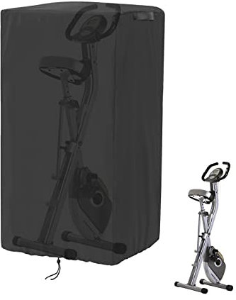 Rilime Folding Exercise Bike Cover,Stationary Bike Cover (Black, 56L x 22W x 20H)