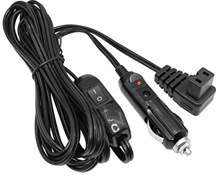 Auto-Kühlschrankkabel mit Schalter, 4 m, YACSEJAO 12/24 V DC, Ersatzkabel für Auto-Kühlbox, Mini-Kühlschrank