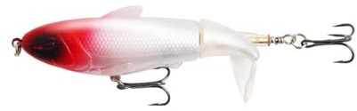 Comcapy 1 Stück Whopper Popper 9,5 cm / 17,8 g Topwater Angelköder Kunstköder Harter Plopper Weicher rotierender Schwanz Angelgerät Geer (Color : 01)