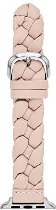 Kate Spade New York Designer Interchangeable Leather or Nylon Band Compatible with Your 38/40/41mm and/or 42/44/45/49mm Apple Watch Series 9/8/7/6/5/4/3/2/1/SE and/or Ultra Series 1-2, Pink, One Size
