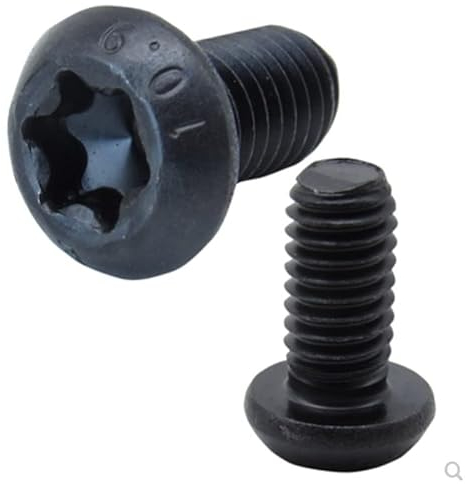 RTVURK 2-20 Stück M4 M5 M6 M8 M10 Grad 10.9 Stahl mit schwarzer Torx-Halbrundschraube (Farbe: 10 mm, Größe: M4 20 Stück)