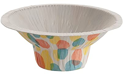 Lucgel Srl 50 Stück Yogurt-Eisbecher aus recycelbarem Papier, Grafik Punkte Go-Yo 200 cc