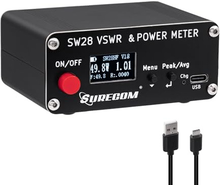 Mcbazel Surcom SWR-mätare SW-28HF 1,5 MHz-60 MHz 120 W Mini V.S.W.R. & Kraftmätare