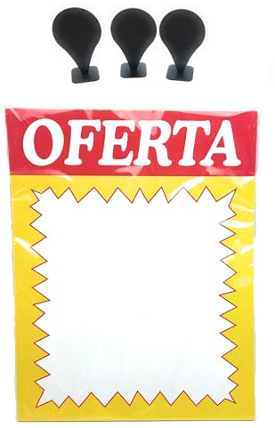 Pack 50 Carteles de Oferta Muy grandes y 3 Pizarras de mesa