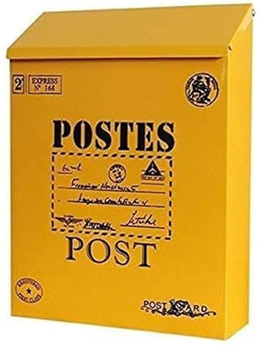 Anti-Diebstahl-Briefkasten Niedlicher kreativer Briefkasten Wasserdichter Vorschlagskasten for den Außenbereich Wandbriefkasten 8,6 x 2,7 x 11,7 Zoll Briefkasten