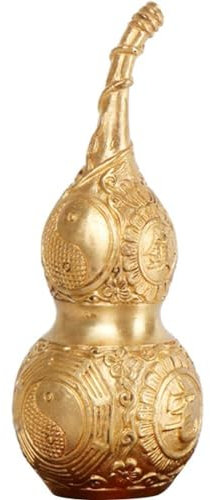 Chinese Lucky Gourd Ornament, Brass Wu Lou Feng Shui Luck Figurine Ornament for Housewarming Gifts Home Decoration