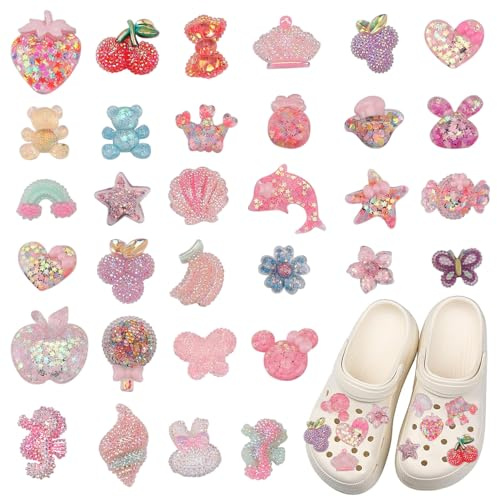 KLYNGTSK Kristall-Schuhschmuck - Strass-Dekoration in Rosa für DIY-Zubehör