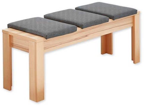 NATURE ONE Sitzbank in Kernbuche teil-massiv FSC-zertifiziert - Moderne Esszimmerbank für Ihren Wohn- & Essbereich - 130 x 48 x 38 cm (B/H/T)