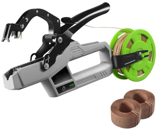 OmePS Legatrice per Piante Elettrica, Legatrice per Piante da Giardino, Attrezzo Elettrico per Legare Vigneto, Set per Legare Rami Commerciali, Rilegatura Automatica, Diametro di Rilegatura 45mm per