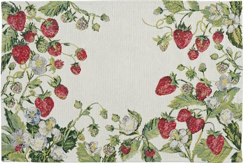 Sander - Gobelin Tischset, Platzset - Strawberry/Erdbeere - 32x48cm, 60096