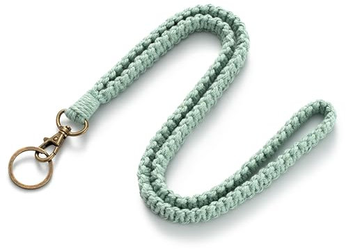 MORSUNBELA Schlüsselband, Schlüsselbänder Umhängeband, Lanyards mit Karabiner Schlüsselanhänger Band, Lanyard Schlüsselkette für Arbeitsausweise Türschlüssel (Grüner)