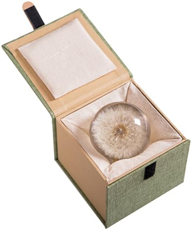 Smallan Briefbeschwerer Löwenzahn, Ein Traumball, Kristall Wunschkugel, Einzigartige Wohnaccessoires, Das Perfekte Geschenk für Den Teacher's Day und Den Valentinstag (Pusteblume, 8cm)