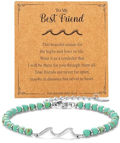 AHSIWC Inspirational Gifts for Women Men,Swimming Against The Current,Through The Waves of Life,Encouragement Bracelet for Best Friends Mom Daughter Sister,Spiritual Faith Gift for Birthday Christmas