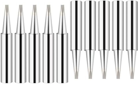 10pcs 900M-T Soldering Iron Tips Solder Iron Replacement Tip Soldering Bits for 900M Station Tool for Hakko, TENMA, ATTEN, Quick, Aoyue, Yihua Soldering Station（900M-T-2.4D)