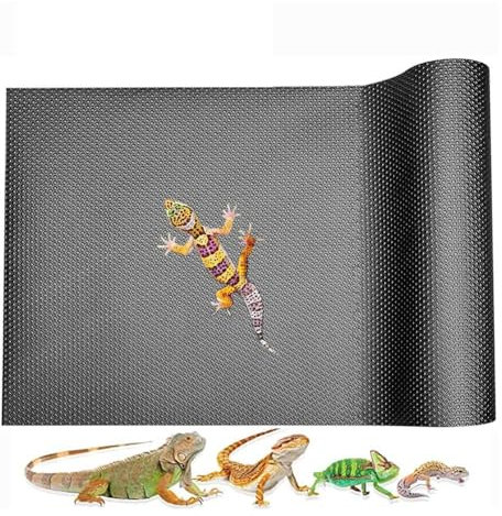 JNJOOD Extragroßer Reptilienteppich, Reptilienmatte, Leopardgecko-Substrat, Bartagamen-Aquarium-Zubehör (45 X 299 cm)