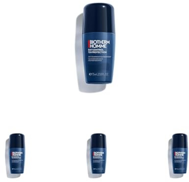 BIOTHERM HOMME - Day Control Déodorant Homme - Anti-Transpirant Efficacité 72H - Anti-Odeurs - Fraîcheur Intense - Tous Types De Peau (Lot de 4)