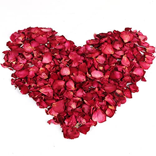 Zerodeko 100g Rose Petal Flakes Bag Dried Flower Petals for Bath Wedding Decor Garden Fertilizer