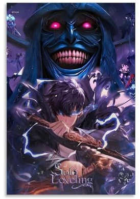 Solo Poster Leveling Vintage Anime Movie Classic Cover (3) Für Zimmer, Ästhetische Leinwand-Wandkunst, Schlafzimmer-Dekor Poster 12x18inch(30x45cm)