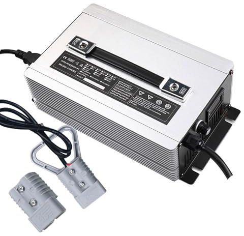 WLEJSL Chargeur Batterie Plomb Acide 24 V 50 A avec Écran LCD Chargeur Chariot Élévateur Électrique 24 V avec Prise Anderson 50 A/120 A/175 A/350 A pour Transpalette Autolaveuse,A1,50A