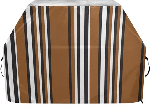 JUMBEAR Grillabdeckung, bunte Streifen, passend für Weber, Brinkmann, Char-Broil – robuste große Grillabdeckungen, UV- und wasserdicht, reißfest (165 x 63,5 x 114 cm)