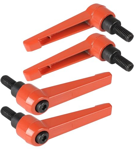 efuturetime 4PCS Manija de Sujeción Ajustable M8-16mm, Tornillos con Manija de Apriete M8 para Posicionamiento y Apriete, Negro