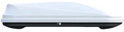 Cubierta De Carga Cajas De Techo Impermeables ABS con Capacidad De 480 L para Enganche De Enganche Portaequipajes para Techo De Coche(Blanco)