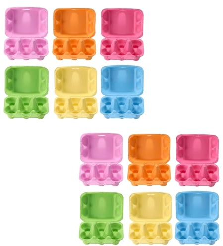our fave Pack Of 12 Stackable 6 Compartment Eggs Carriers Recycled Cardboards Eggs Trays Natural Pulp Box For Poultry Carton Supplies
