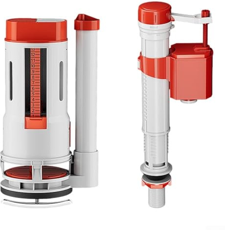 Honseadek Kit di riparazione per WC, valvola di riempimento WC, design anti sifone con filtro ad alta densità, meccanismo di scarico a risparmio idrico per WC vecchio stile