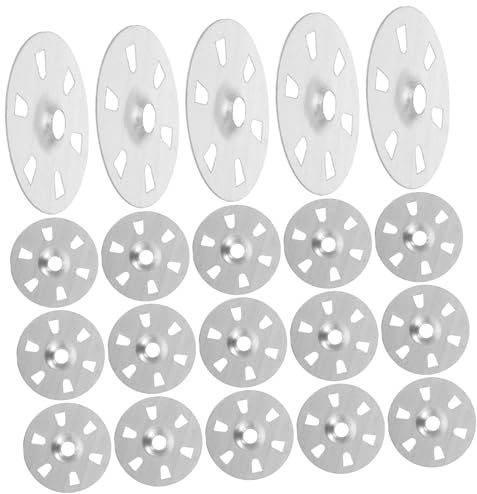 Angoily 200 Piezas Arandelas De Carga para Placas De Aislamiento De Espuma con Diseño De Seis para Fijación Segura Compatibles con Paneles De Aislamiento y Placas Fáciles De Instalar y