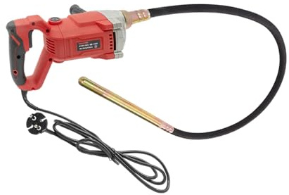 Agitatore elettrico per calcestruzzo, 1100 W, 220 V, per calcestruzzo, asta di rame lunga 2 m, per calcestruzzo, fondazioni, costruzione di ponti