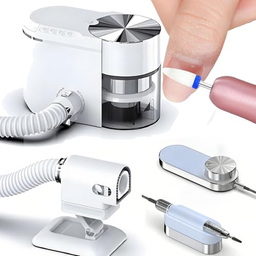 ToayNia Multifunction Nail Dust Collector Nail Drill Machine,2 In 1 Nail File Kit,Nail Polisher/Remove Vacuum Cleaner Machine,Powerful Suction,For Home C