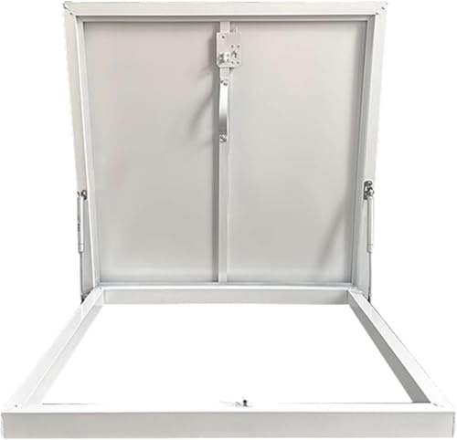Låst vindskyddsdörr Källarplåt for taklucka i aluminium med hydraulisk dragstång och säkerhetsdörr i metall(100x100CM/39.4x39.4in)