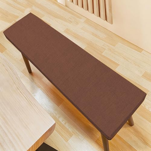 CHUNRONG Benutzerdefinierte Bankauflage 36 x 180 cm Unterseite Antirutsch rutschfeste Sitzbankkissen Bankauflage Geeignet mit Reißverschluss für Innen Outdoor Fensterbank Couch, braun