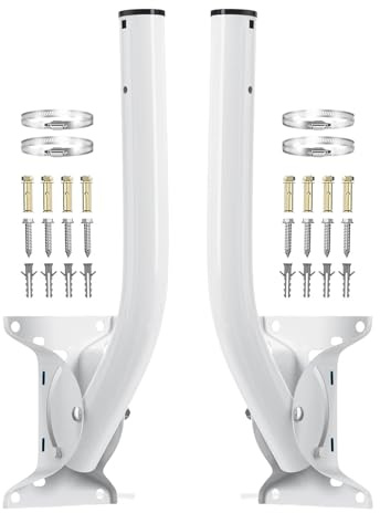 Soporte de techo flexible y consistente para el propietario de la indicación consistente para aumentar WiFi al aire libre, estación meteorológica y receptor de satélite, brazo J modificable, soporte