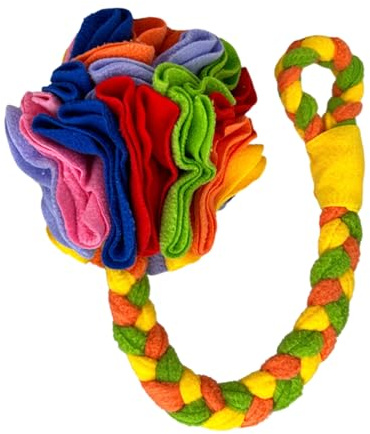 Palla da fiuto per Cani – Giocattolo di Peluche interattivo 5 Pollici | Giocattolo di Alimentazione Lento per Cani con Uscita, stimolazione mentale, annusare, Ricerca di Cibo, Gioco di