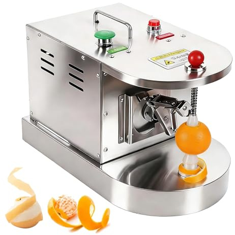 Peladora automática de frutas, peladora de limón y naranja de acero inoxidable, grosor ajustable, 500 piezas/hora, uso comercial para melocotones y kiwis