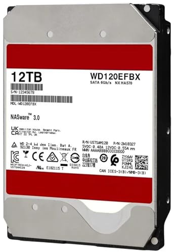 XJEDFTOZD 12TB HDD Nas Internal Hard Drive Disk 3.5 HD 7200RPM SATAIII 6Gb/s Harddisk for CCTV DVR NVR Recorder OEM WD120EFBX