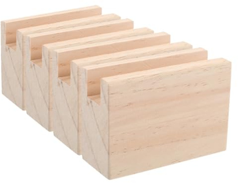 CIMAXIC 4 Pezzi Supporti in Legno per Mobili Robusti e Affidabili, Alzate per Gambe di Sedie e Letti, Ottimizzazione dello Spazio per Uffici e Soggiorni